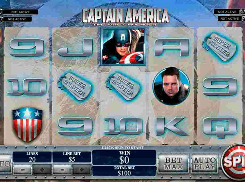 Captain America Игровой автомат играть бесплатно. 