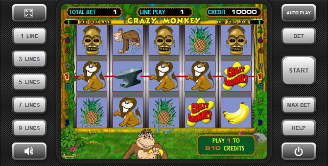Crazy Monkey игровой автомат играть бесплатно. 